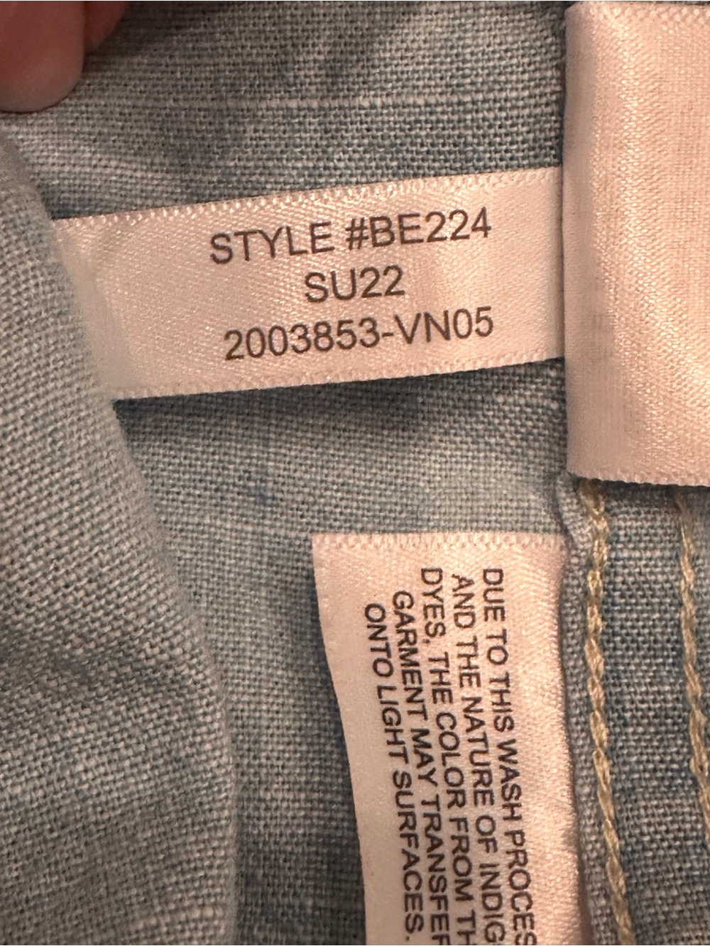 J. Crew Factory Chambray Classic Button Down Top Neutral Versatile Sz 2X - Picture 14 of 16